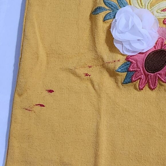 Gymboree Girls Country Trail Embroidered Flower Floral Bouqet Shirt Top Size 8 - Picture 4 of 6